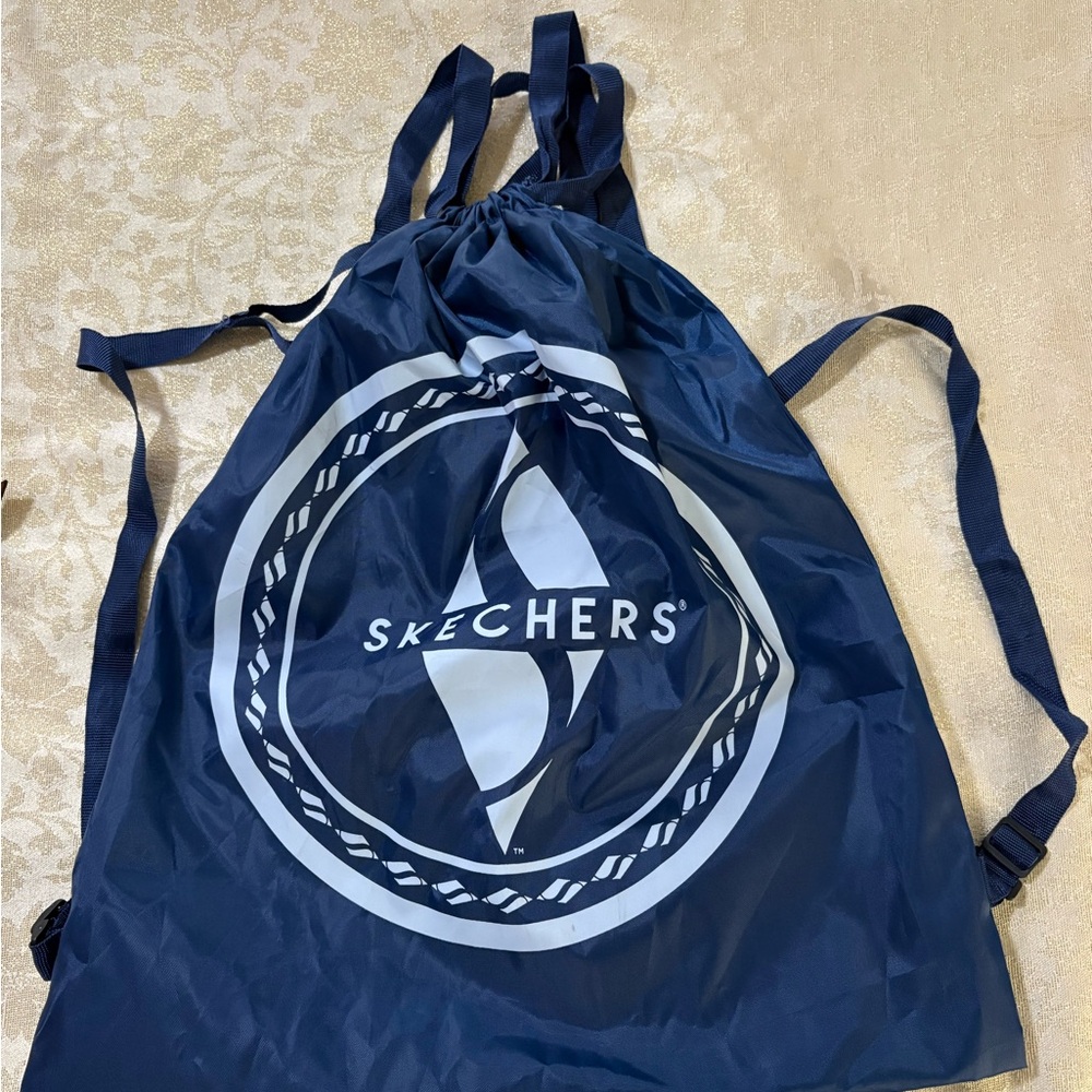 Skechers Blue Logo Drawstring Bag